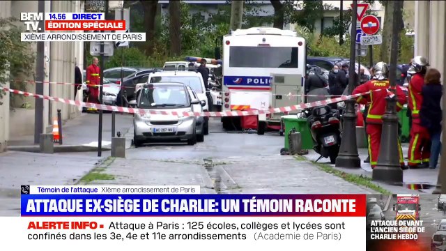 Attaque près des anciens locaux de Charlie hebdo: un témoin raconte avoir vu des blessures importantes sur l'une des victimes