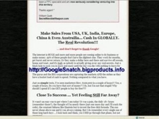 Google Snatch - The Free Click Formula. Review. SCAM.. ?