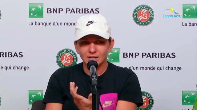 Roland-Garros 2020 - Simona Halep : Il fait un peu froid, j'espère m'y habituer !