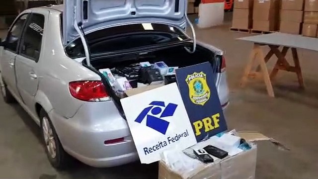 Receita Federal e PRF realizam apreensão de eletrônicos avaliados em mais de R$ 180 mil