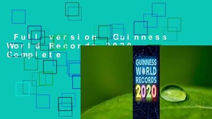 Full version  Guinness World Records 2020 Complete