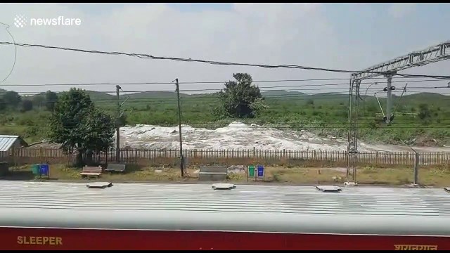 Powerlines left crushed after massive ‘controlled’ explosion goes wrong