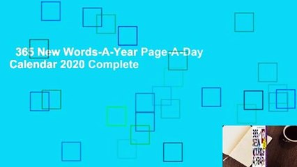 365 New Words-A-Year Page-A-Day Calendar 2020 Complete