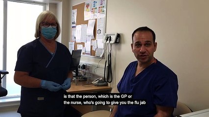 Dr Zaid Hirmiz from Horndean Surgery gets his flu jab