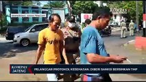 Pelanggar Protokol Kesehatan Diberi Sanksi Bersihkan TMP Giri Tunggal Semarang