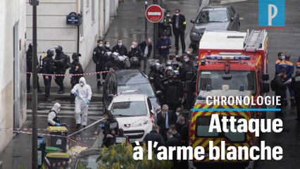 Скачать видео: Attaque près des ex-locaux de Charlie Hebdo : 2 victimes, 2 suspects arrêtés et des blessures ravivées 