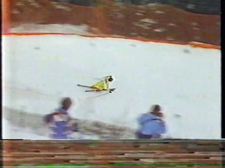 downhill skiing crash