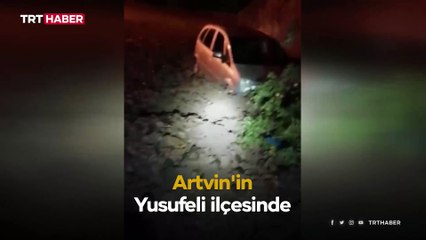 Artvin'de 20 dakikalık yağış su baskınlarına sebep oldu