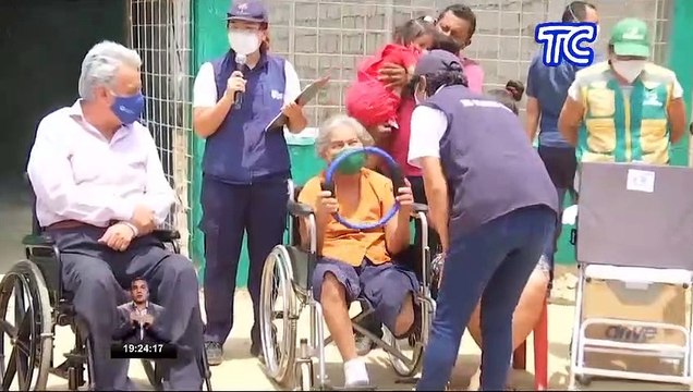 El presidente Lenín Moreno entregó ayudas técnicas a personas con discapacidad en Durán, provincia del Guayas