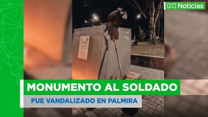 Vandalizaron monumento al soldado en Palmira