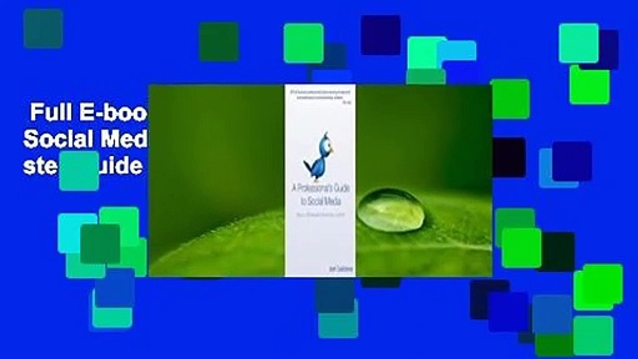 Full E-book  A Professionals Guide to Social Media: The complete step by step guide for an