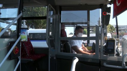 Mersin'de toplu taşımada 'şeffaf kabin' dönemi