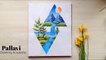 Easy and beautiful landscape illution Painting in triangle shape __ Pallavi Draw