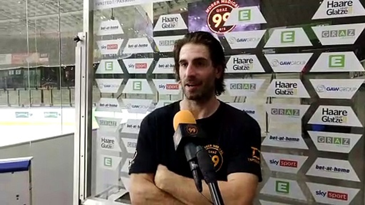 Travis Oleksuk nach dem Sieg gegen Fehervar