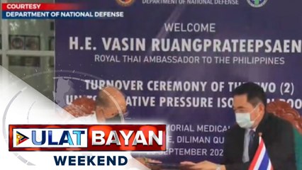 2 negative pressure isolations, na-idonate ng Thailand sa VMMC