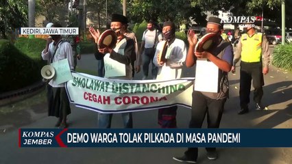 Demo Warga Tolak Pilkada di Masa Pandemi Covid-19