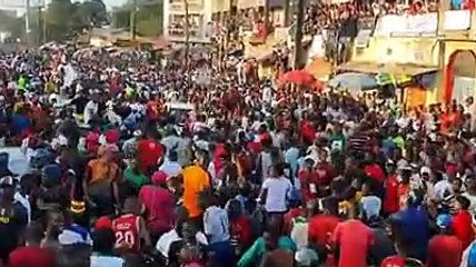 Cellou Dalein accueilli par ses militants