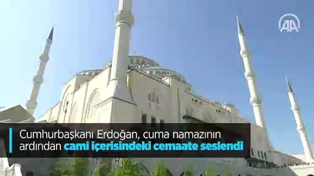 Cumhurbaşkanı Erdoğan, cuma namazını Büyük Çamlıca Camisi'nde kıldı