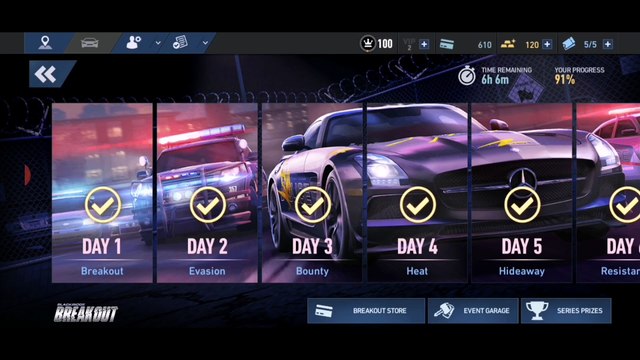 NFS No Limits Gameplay - Breakout - SLS AMG Black Series - Day 7 (Event 11 - 16)