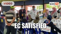EC satisfied with voter turnout despite Covid-19 situation
