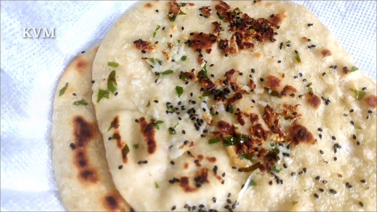 गार्लिक कड़ी पत्ता नान तवे पर बनाइए सिर्फ 5 मिनट में | Kadi Patta Garlic Naan | Butter Naan Tawe me