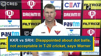 IPL 2020: Dot balls not acceptable in T20, says Warner