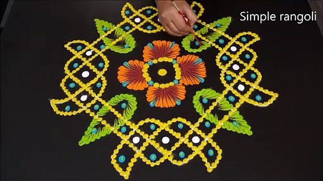 Creative Sikku, Kolam Designs ,For Diwali Seaosn , Meikala Muggulu, Using Tools, Colour Rangoli ,Design