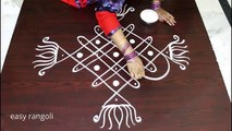 Creative Sikku ,kolam designs, with 7x1 dots, - Latest melika, muggulu