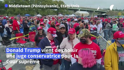 Etats-Unis: les partisans de Trump saluent la nomination d'une juge conservatrice à la Cour suprême