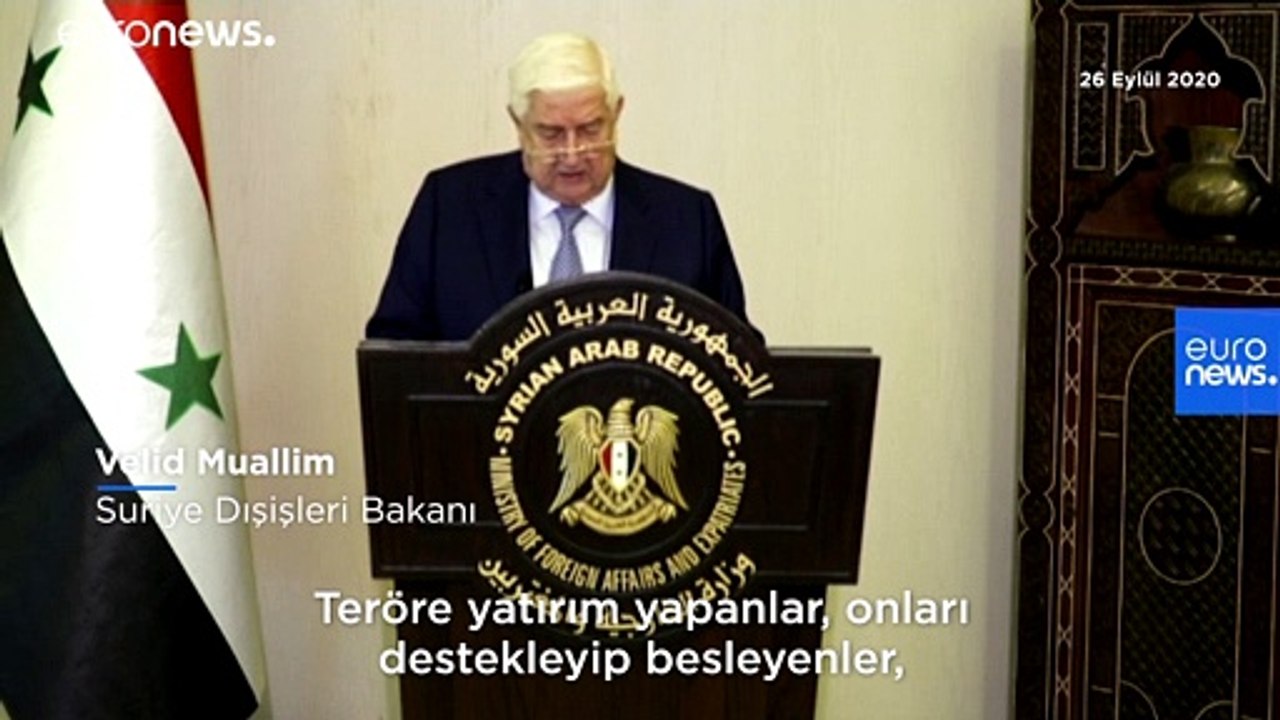 Suriye Dışişleri Bakanı, BM Genel Kurulu'nda Türkiye'yi bölgede teröre destek vermekle suçladı