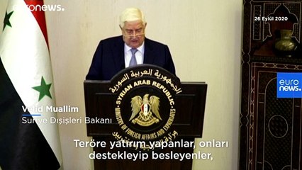 Suriye Dışişleri Bakanı, BM Genel Kurulu'nda Türkiye'yi bölgede teröre destek vermekle suçladı