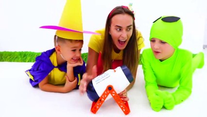 Niki wants to find planets and builds toy robots