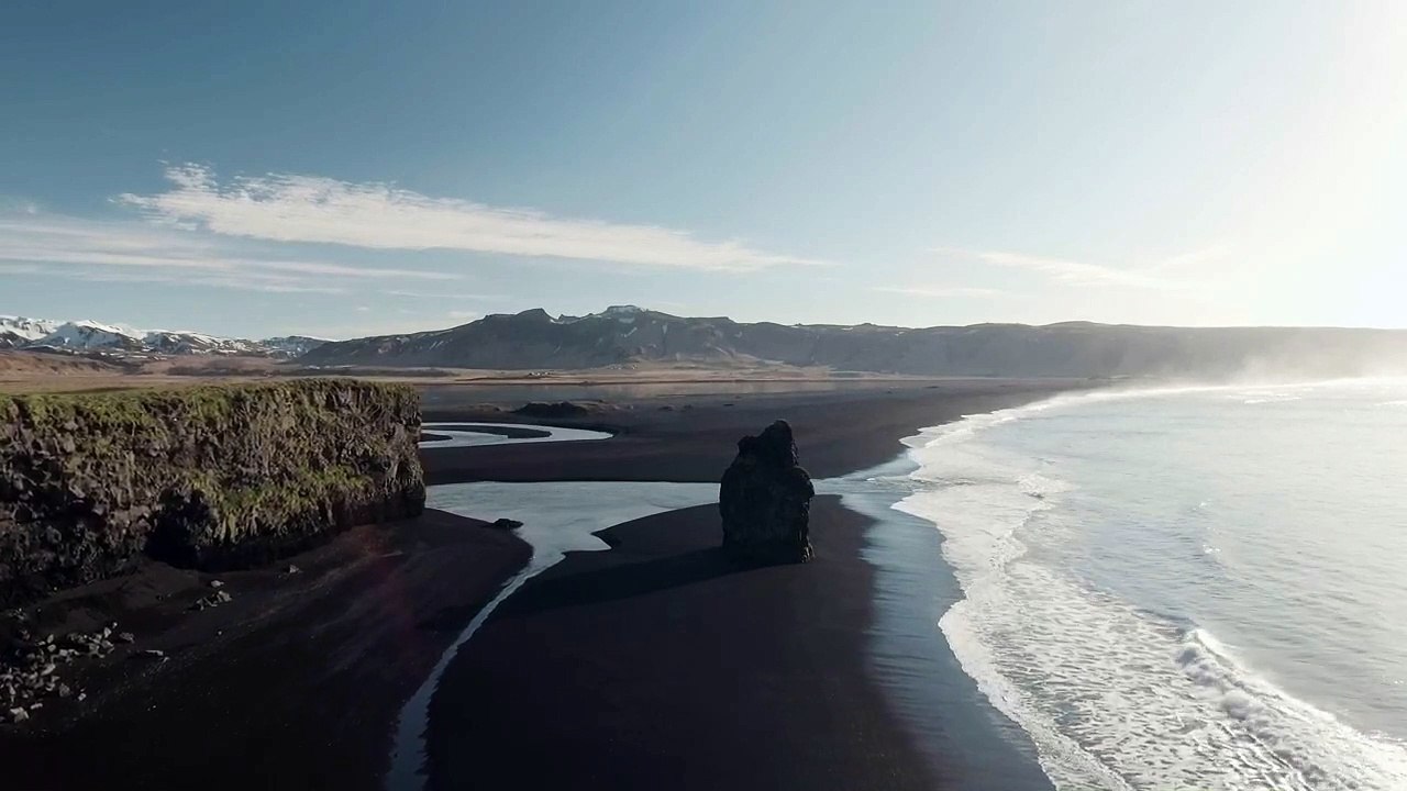 Ancient coastline - natural beautiful royalty Free Stock no copyright video Free for commercial use dron dron aerial view