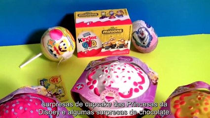 Скачать видео: ToysBR DISNEY DOLLS CUPCAKE SURPRISE - Princesas Bela, Branca de Neve e Cinderela Bonecas Estrela