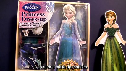 Download Video: TOYSBR ELSA WOODEN DRESS UP DOLLS - Bonecas de Madeira Fashion da Princesa Elsa Disney Frozen