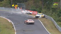 24H Nurburgring 2020 Wehrmann Spins Kramer Schmidt Big Crash Korn Spins on Oil