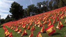 Un mar de banderas de España en honor a las víctimas de la pandemia