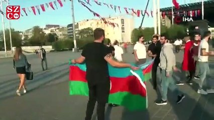 Ermenistan’ın saldırısı Taksim Meydan’da protesto edildi