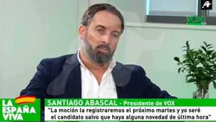 Santiago Abascal responde en exclusiva: ¿Tiene VOX fecha para la moción de censura?