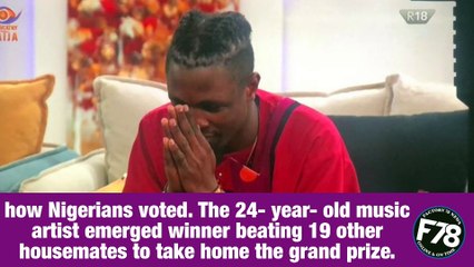 F78NEWS: ITS OFFICIAL: Laycon Wins Big Brother Naija 2020 Season 5