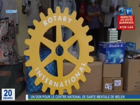 RTG / Don de médicaments et vêtements par les membres du rotary club aux pensionnaires du centre national de santé mentale de Melen