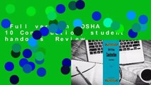Full version  OSHA 10 Construction; student handouts  Review