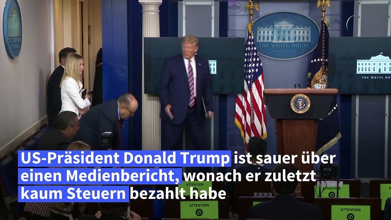 Fast keine Steuern bezahlt? Trump sauer über Medienbericht