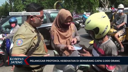 Pelanggar Protokol Kesehatan di Semarang Capai 2.000 Orang