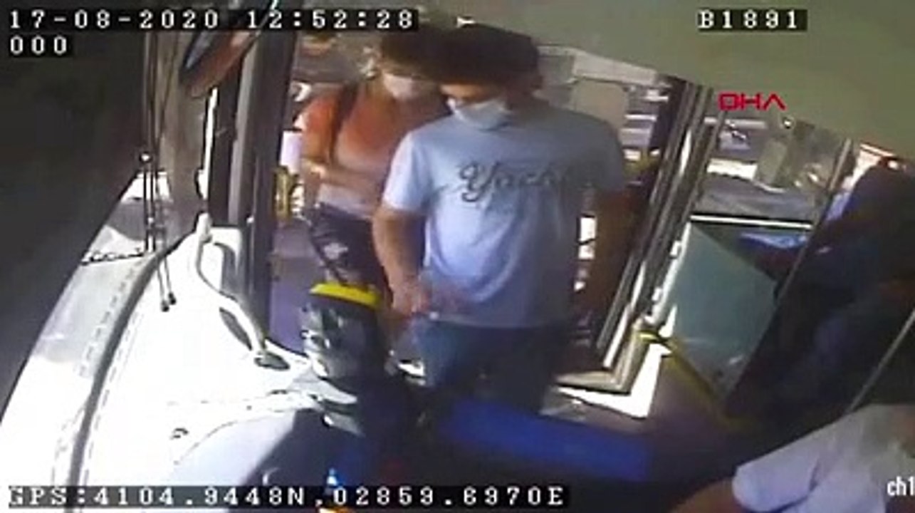 Peçeteyi maske yapmak istedi, şoför kabul etmedi