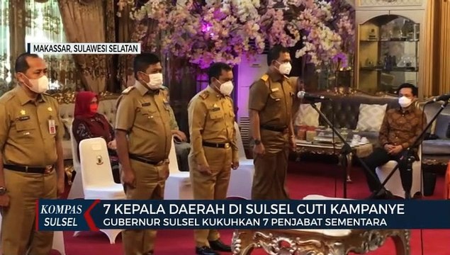 Gubernur Sulsel Lantik 7 Penjabat Sementara Gantikan Kepala Daerah Yang Cuti Kampanye