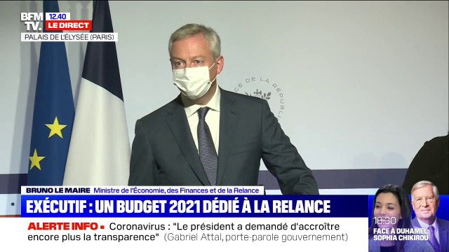 Bruno Le Maire s'adresse à toutes les entreprises touchées par la crise: Nous serons à vos côtés
