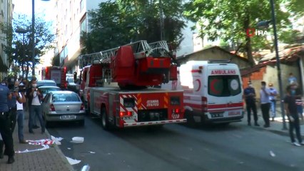 Şişli'de yaşanan patlama kamerada