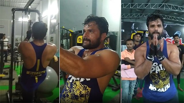 लिट्टी चोखा' के सेट पर वर्कआउट करते हुए ख़ेसारी लाल यादव ने कही खास बाते