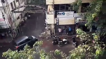 சென்னையின் பல்வேறு இடங்களில் வெளுத்து கட்டும் மழை - வீடியோ